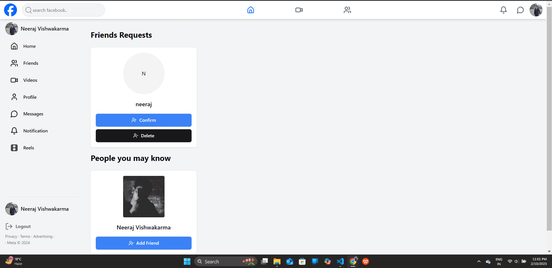 Facebook Clone Screenshot 6